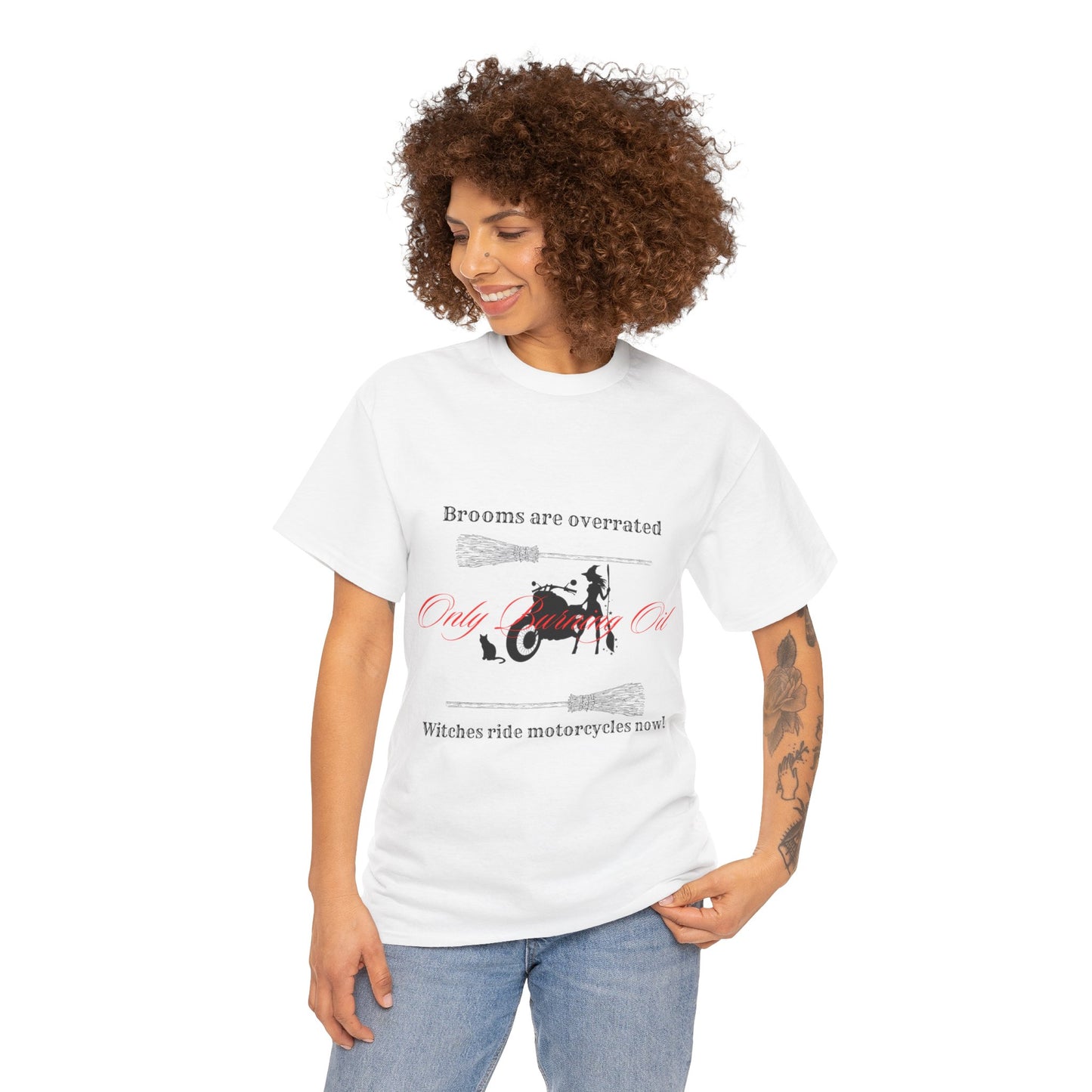 Brooms are overrated Witches ride motorcycles now Unisex t-shirt