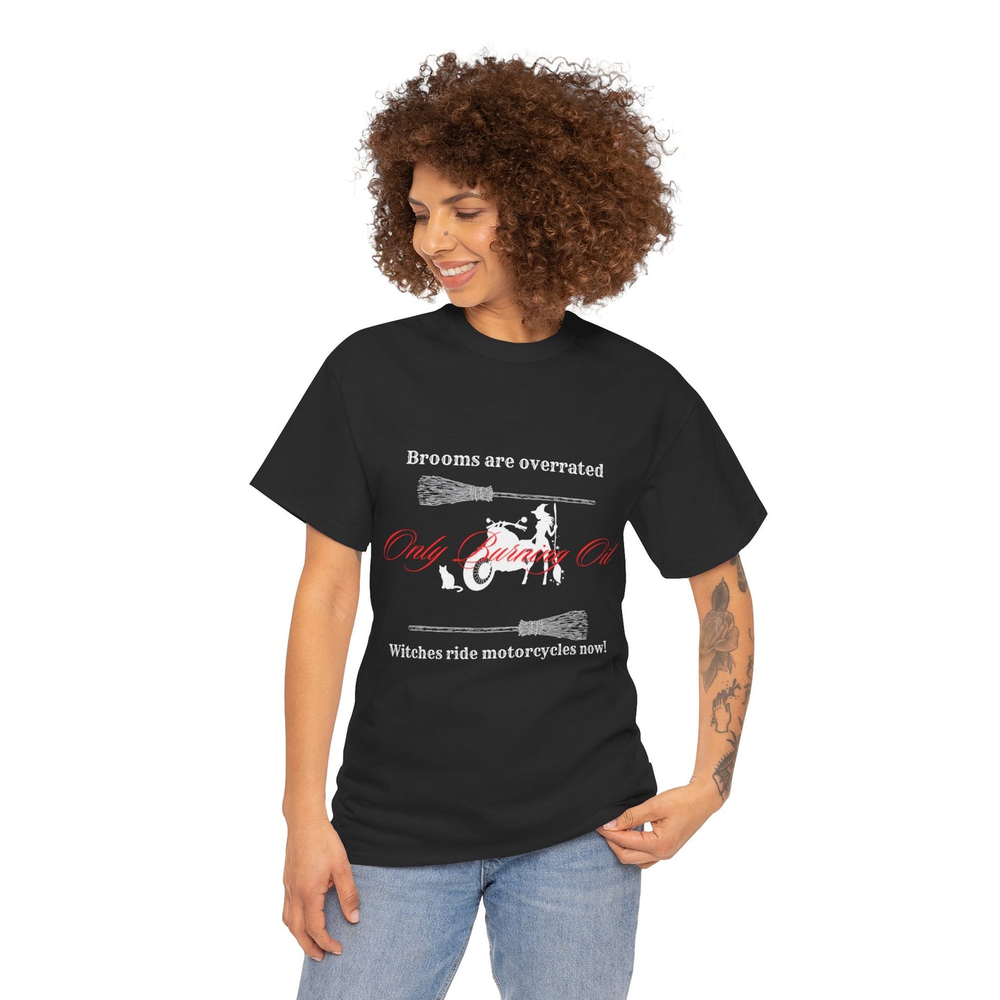 Brooms are overrated Witches ride motorcycles now Unisex t-shirt