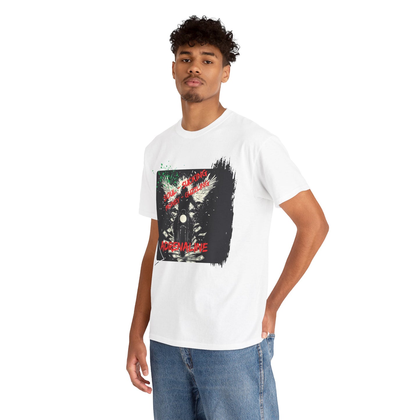 "Soul-sucking Money-guzzling Adrenaline" Unisex t-shirt