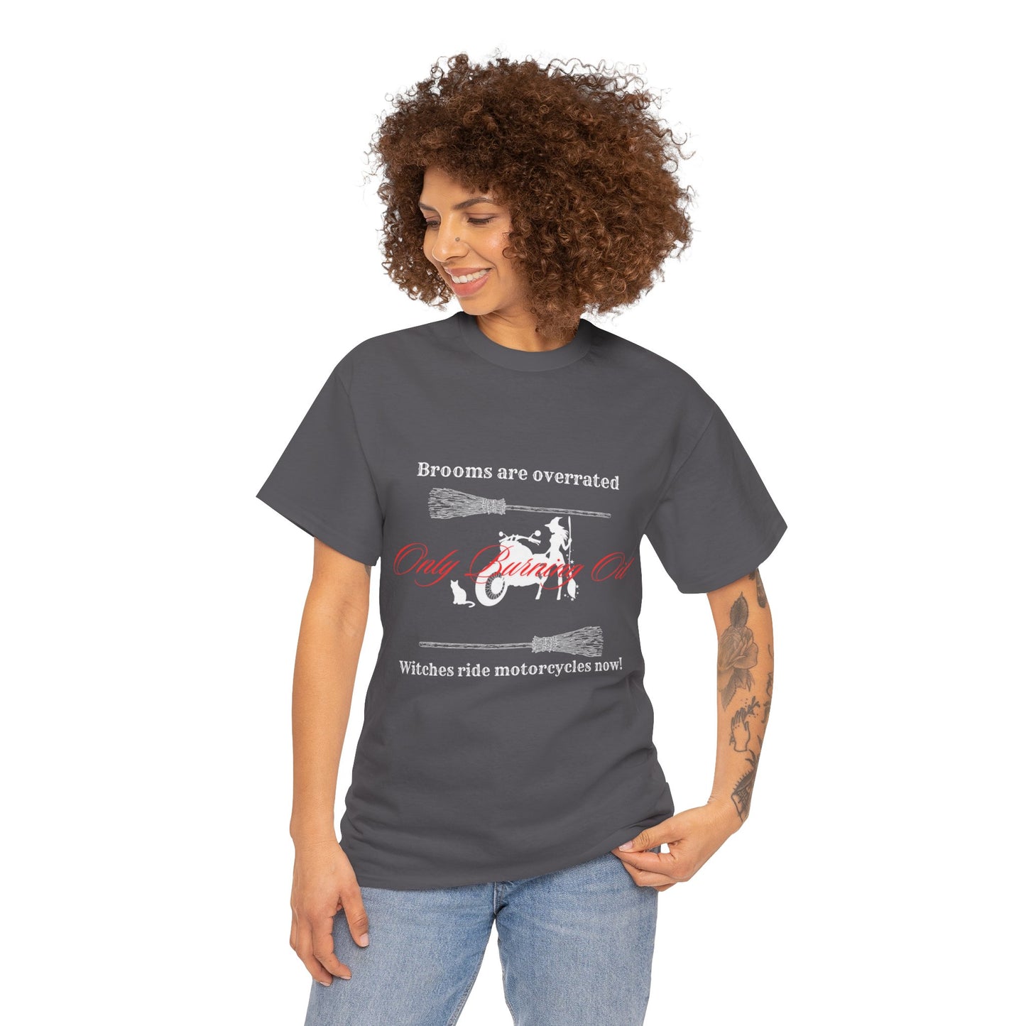 Brooms are overrated Witches ride motorcycles now Unisex t-shirt