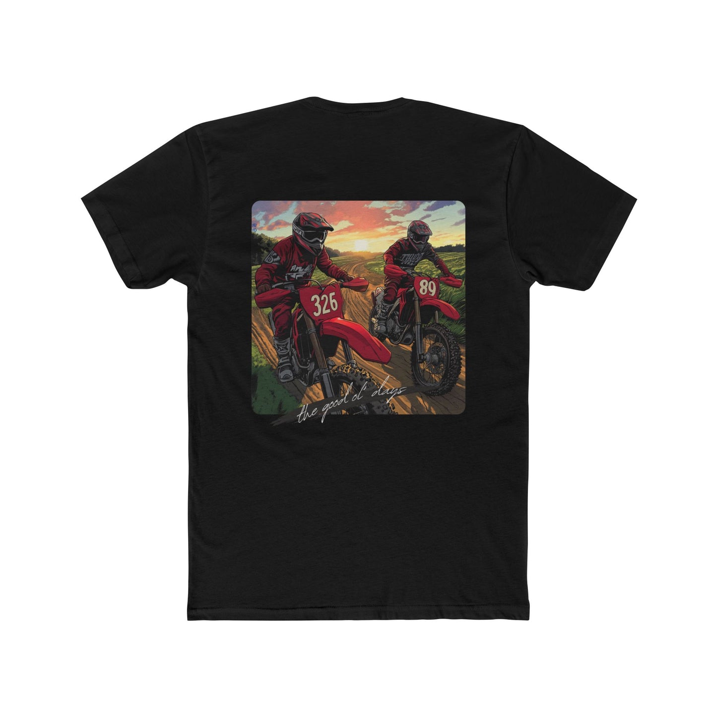 Motocross Adventure Unisex Cotton Crew Tee - Graphic Biker T-Shirt