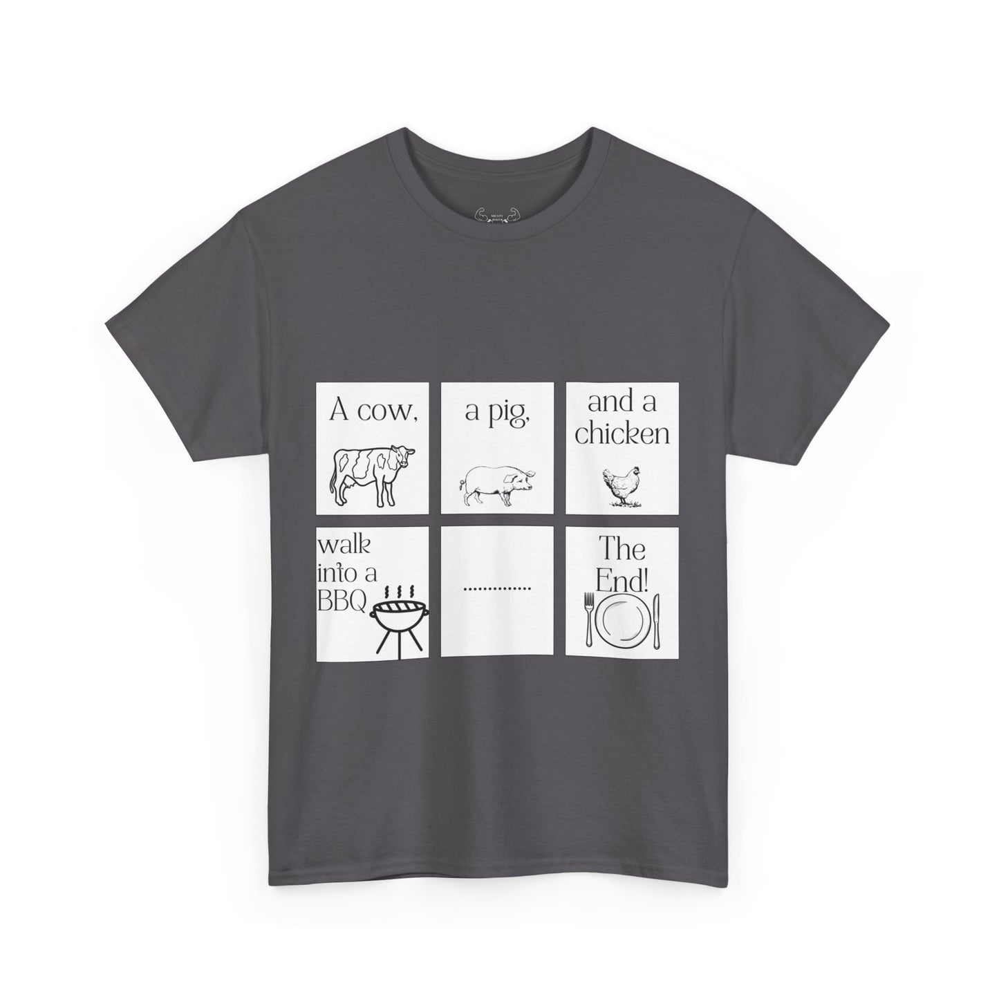 Farm animal comic strip Unisex Heavy Cotton Tee