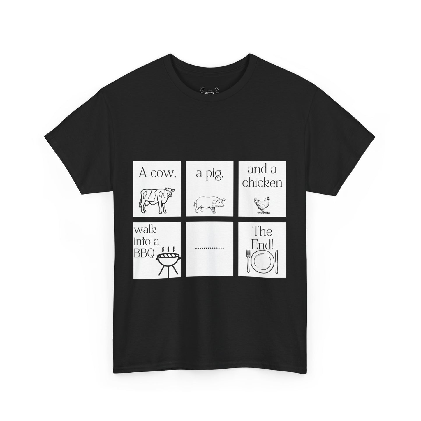 Farm animal comic strip Unisex Heavy Cotton Tee