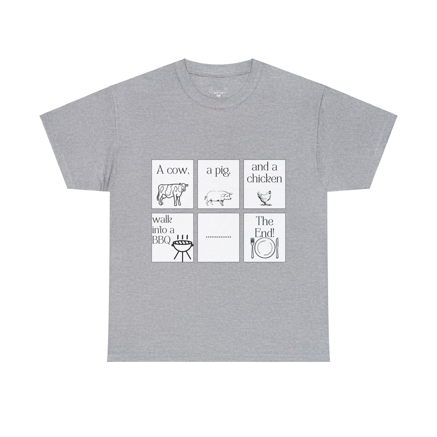 Farm animal comic strip Unisex Heavy Cotton Tee