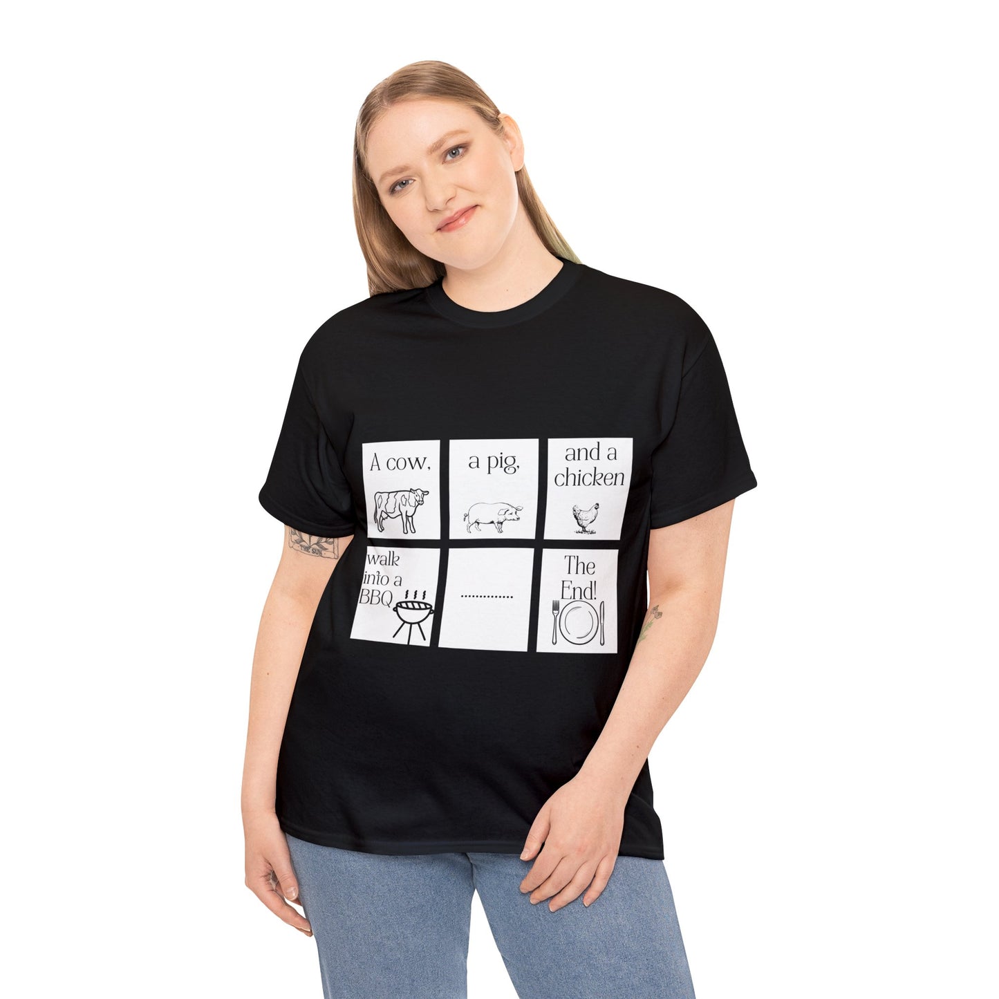 Farm animal comic strip Unisex Heavy Cotton Tee