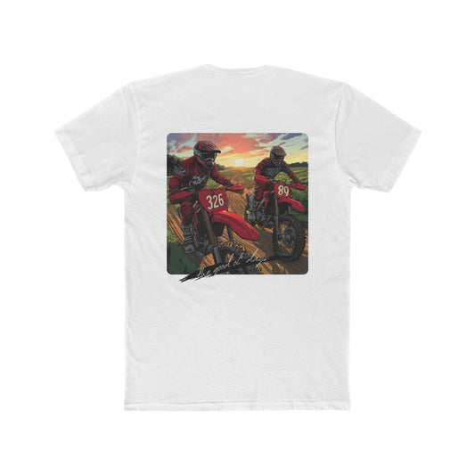 Motocross Adventure Unisex Cotton Crew Tee - Graphic Biker T-Shirt